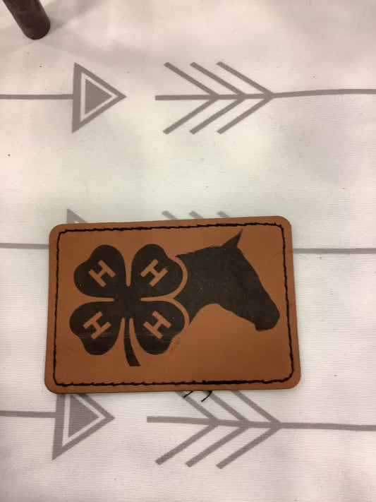 🐴 4H Horse Leather Patch – Show Your Passion with Style! 🐴