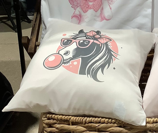 Horse bubble gum pillow