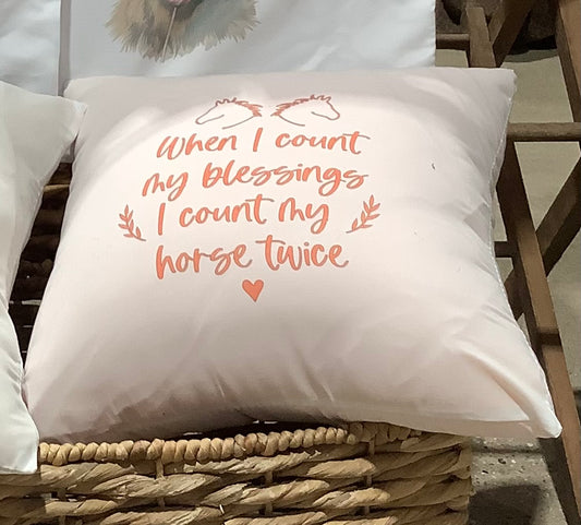 When I count my blessing pillow