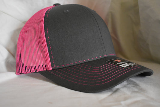 Grey and Pink Trucker Hat