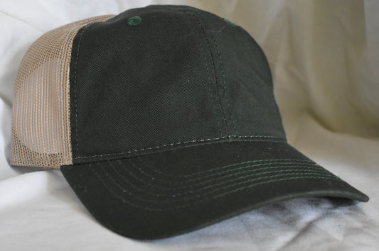Trucker Hat Tan and Green
